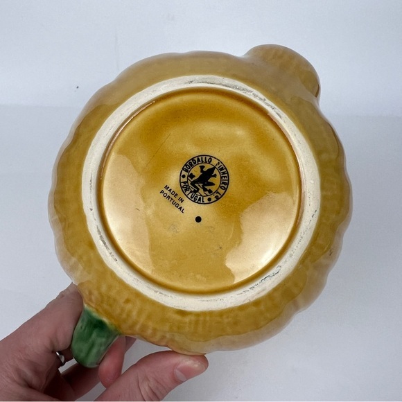 Bordallo Pinheiro Quirky Pumpkin Gourd Ceramic Tea Pot - Picture 6 of 6